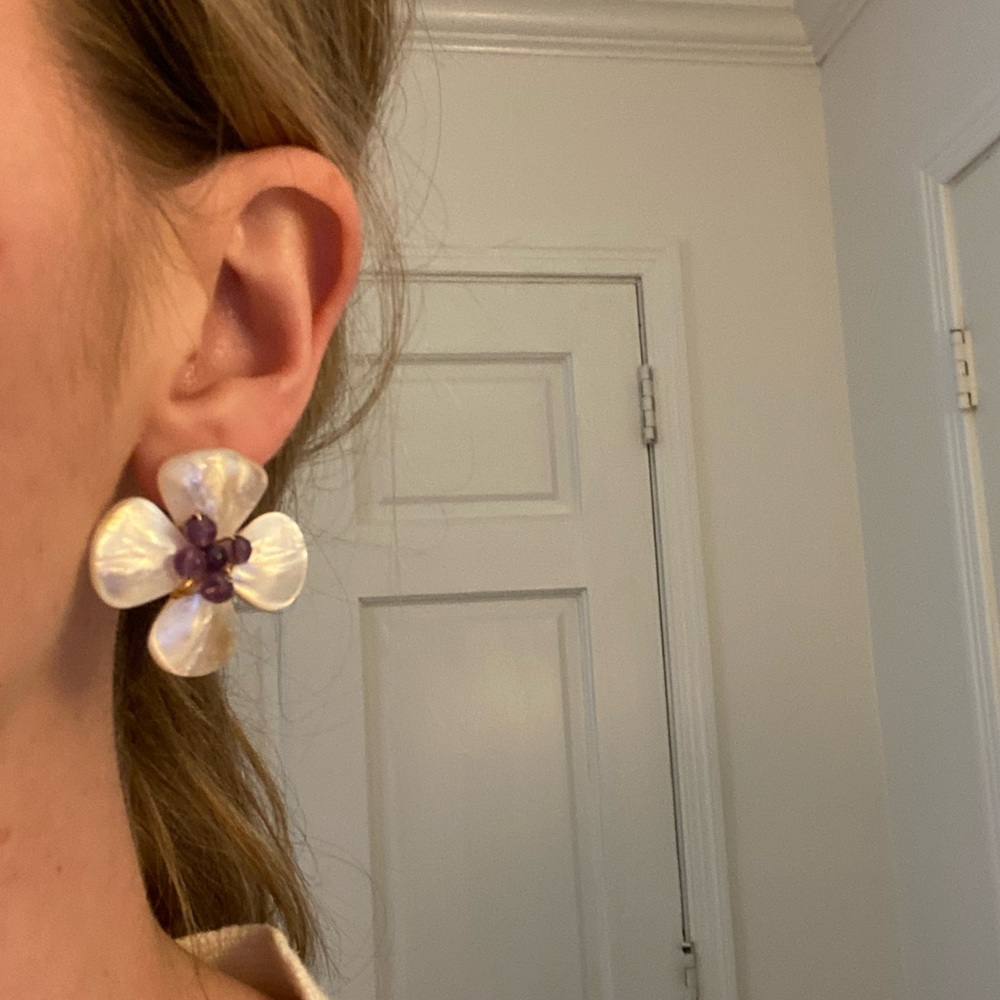 COPY - Hazen and Co. Poppy Earrings, Amethyst!